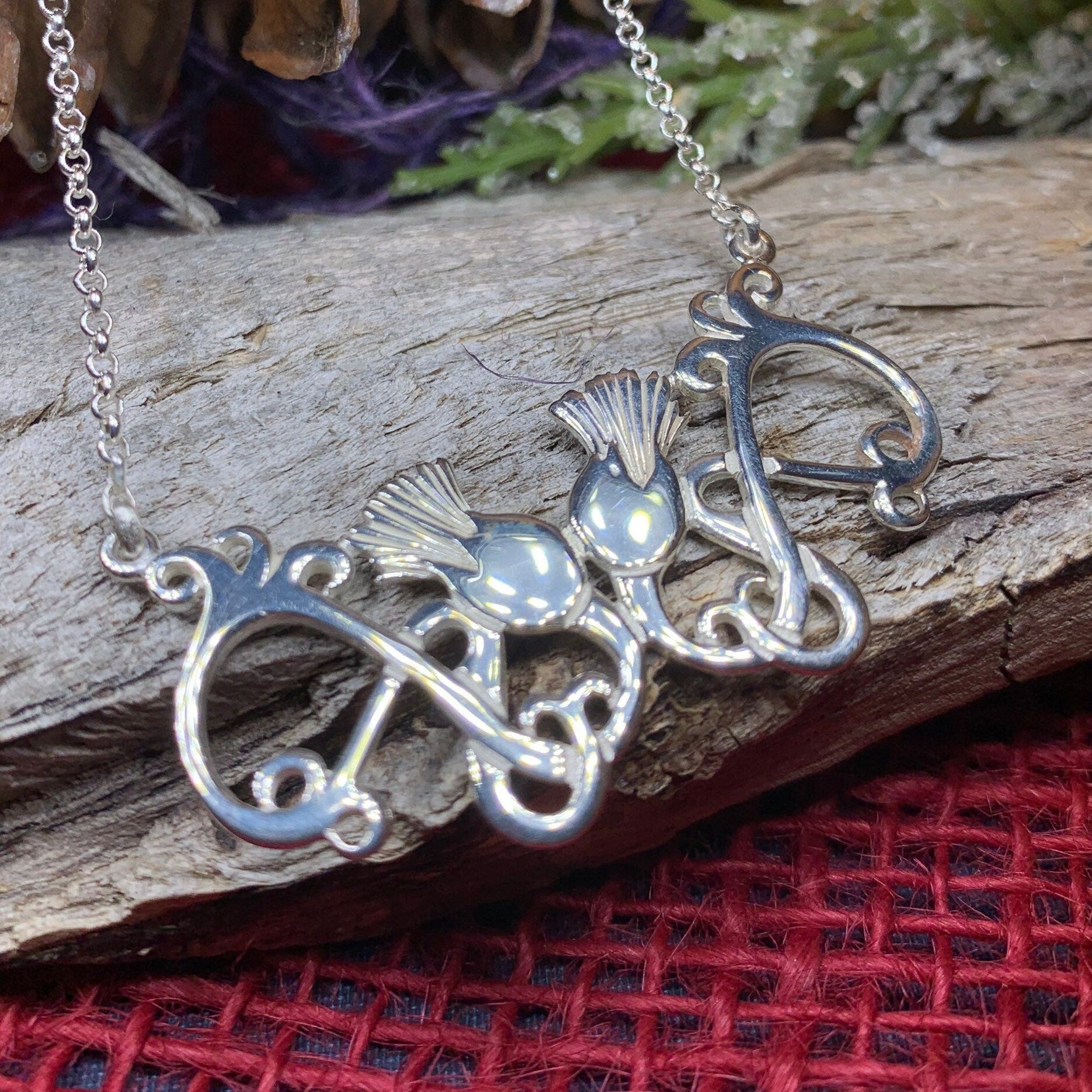 Scottish Meadow Thistle Necklace