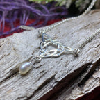 Neamhnaid Celtic Knot Pearl Necklace