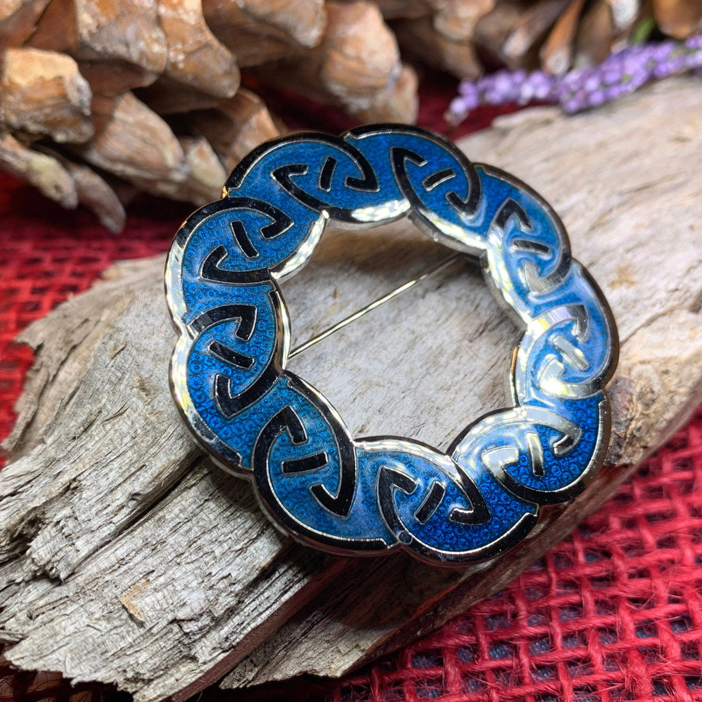 Lenzie Celtic Enamel Brooch
