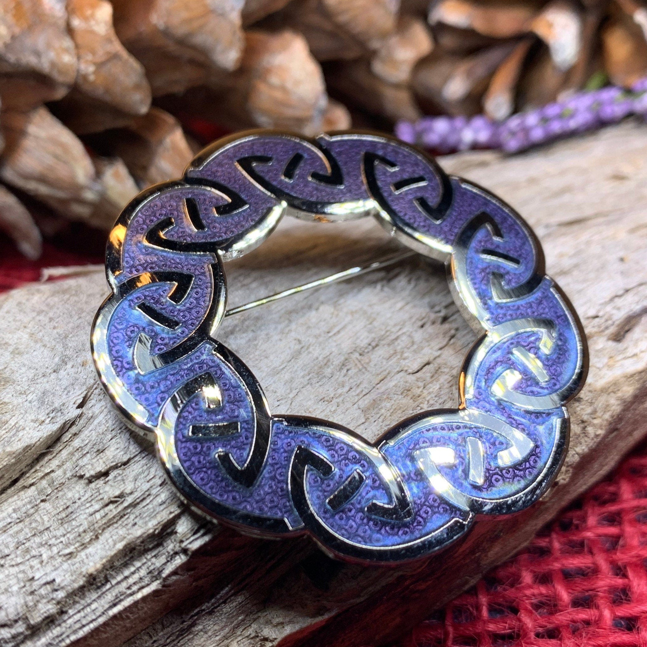 Lenzie Celtic Enamel Brooch