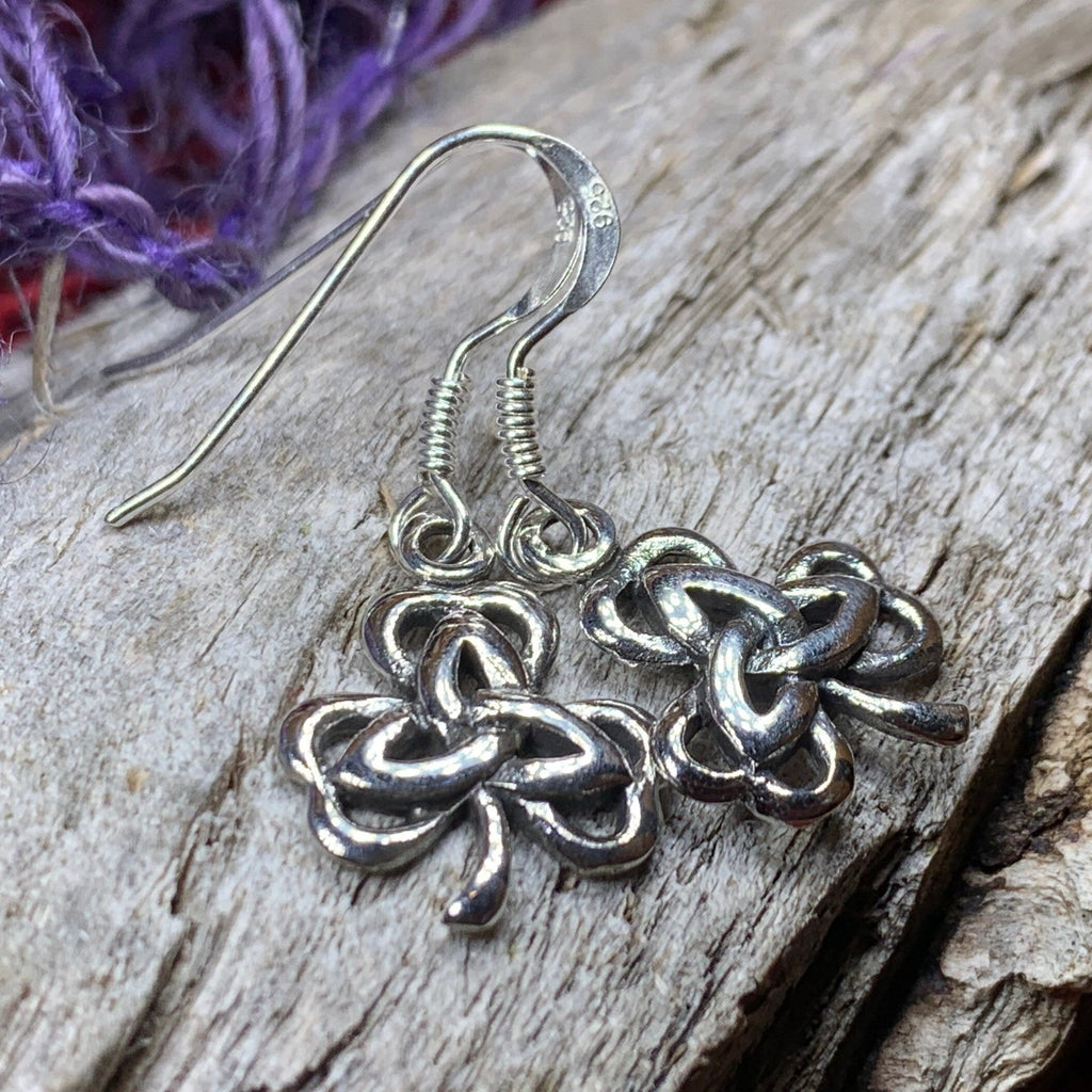 Shamrock Trinity Knot Earrings