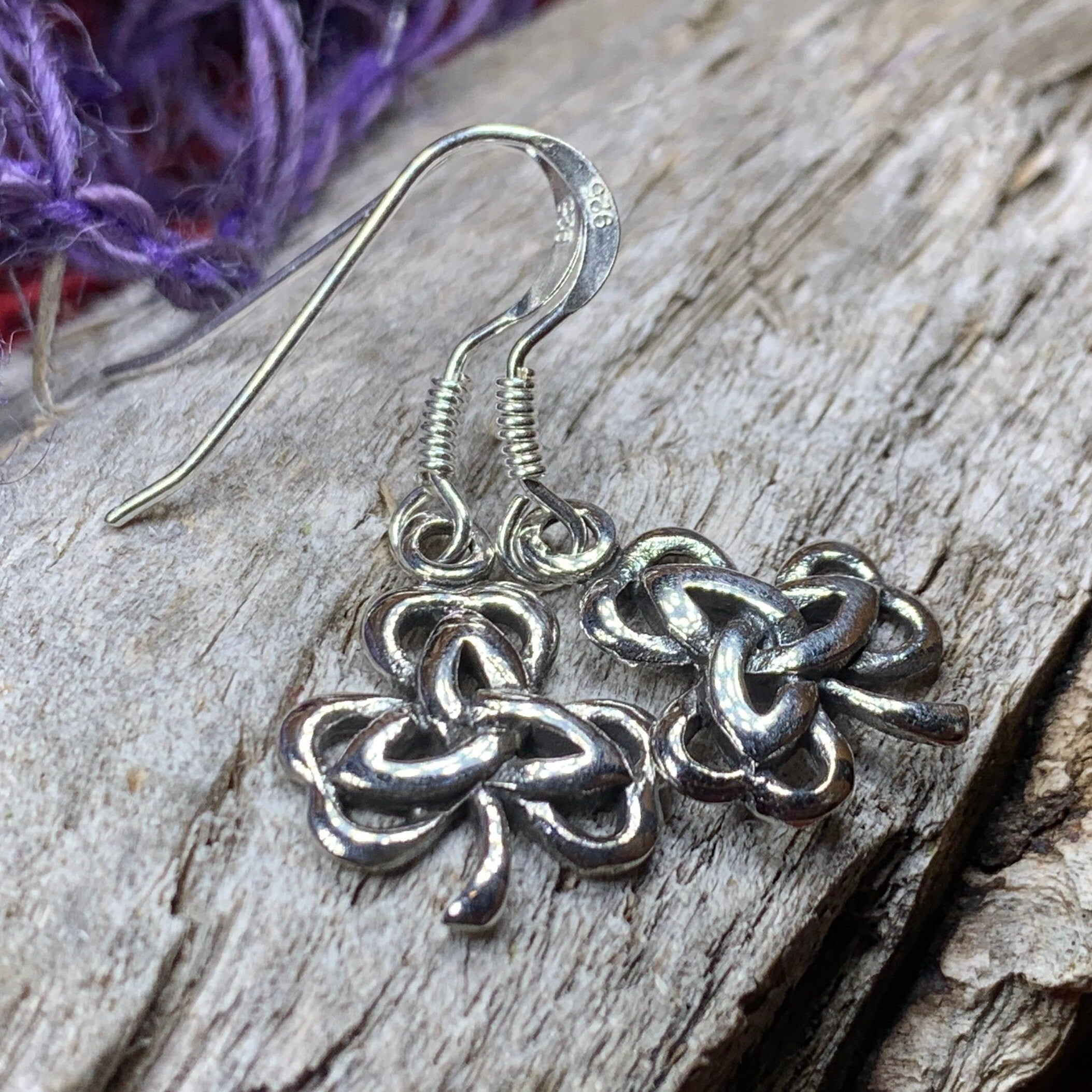 Shamrock Trinity Knot Earrings