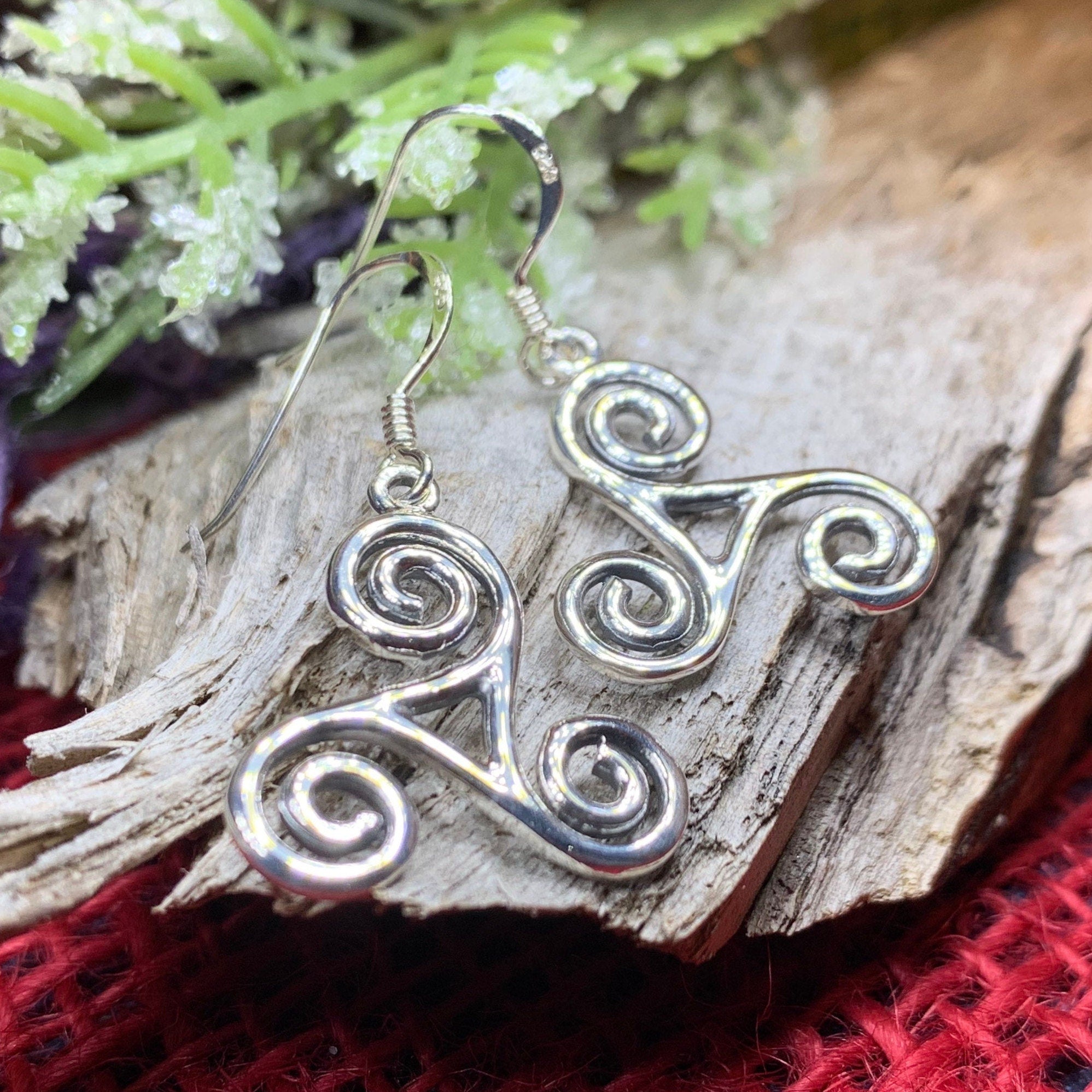 Elfwyn Celtic Spiral Earrings