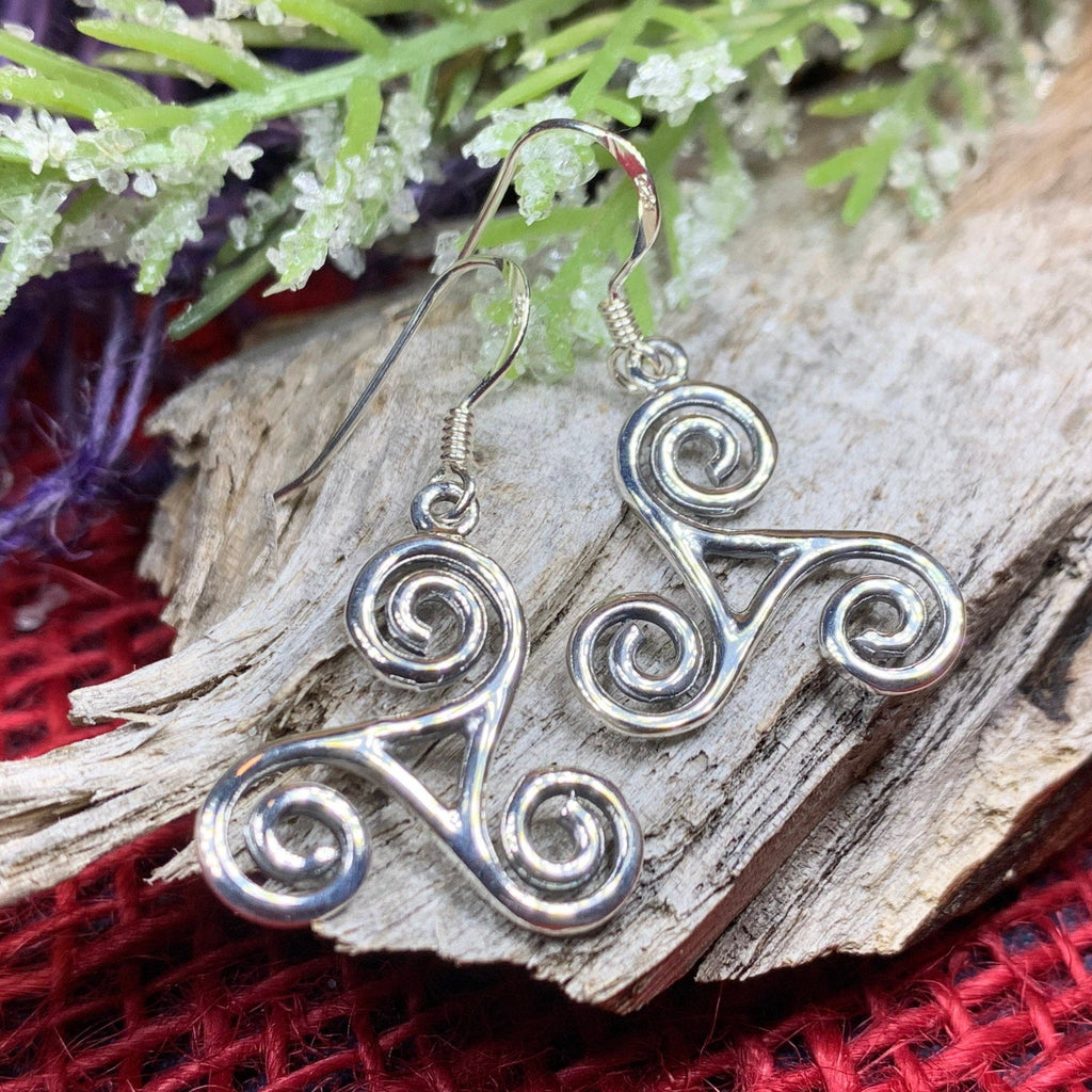 Elfwyn Celtic Spiral Earrings