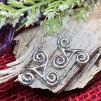 Elfwyn Celtic Spiral Earrings