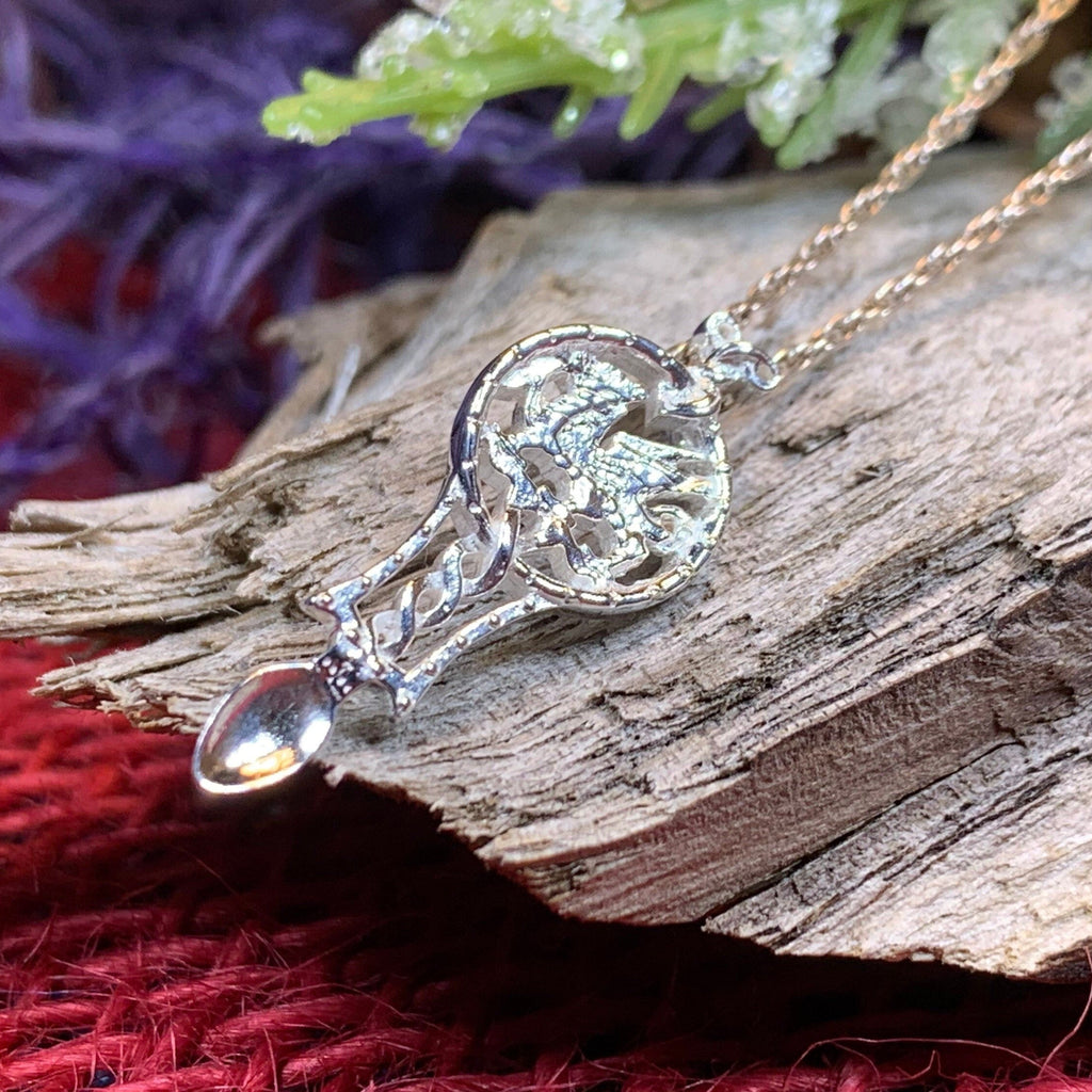 Welsh Dragon Love Spoon Necklace