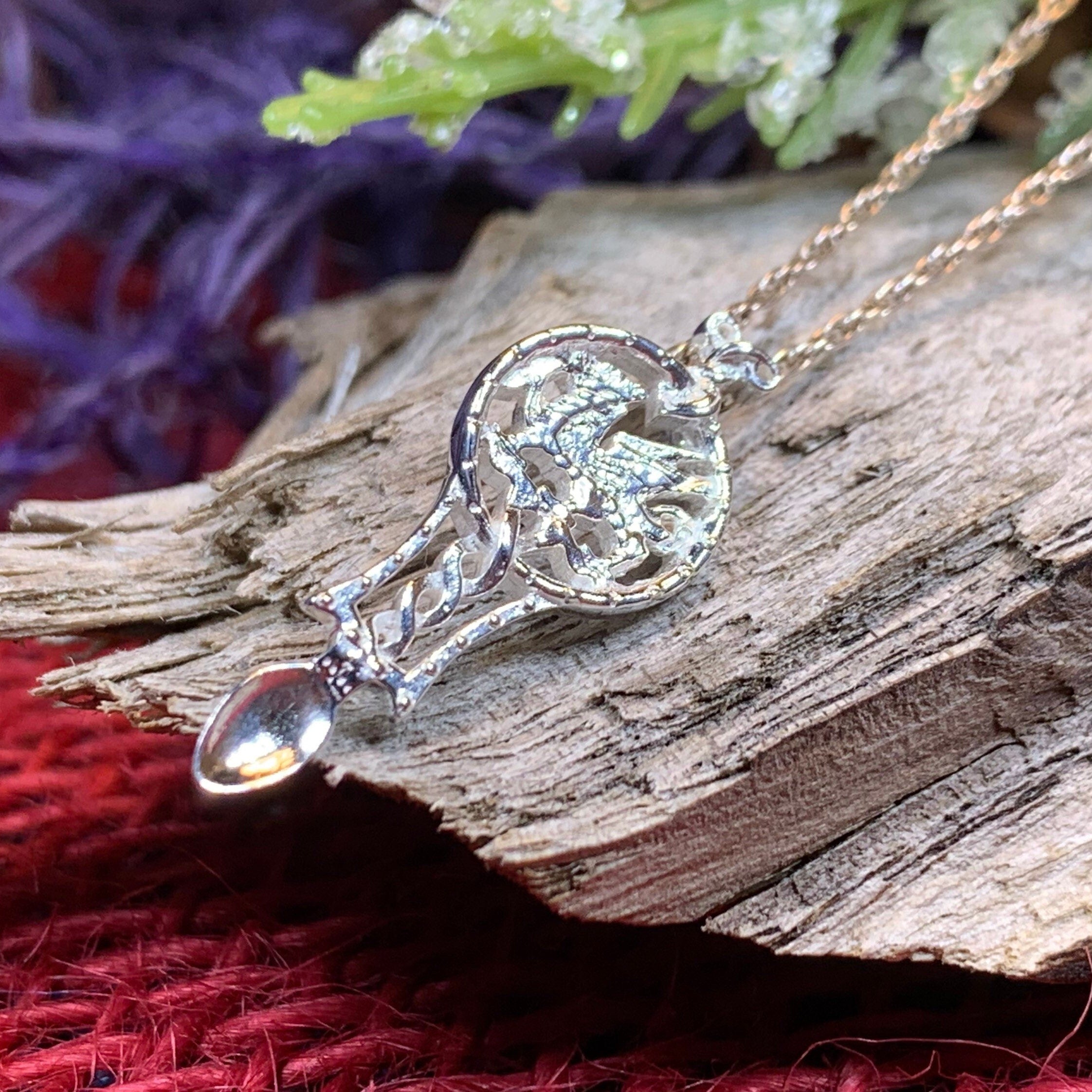 Welsh Dragon Love Spoon Necklace