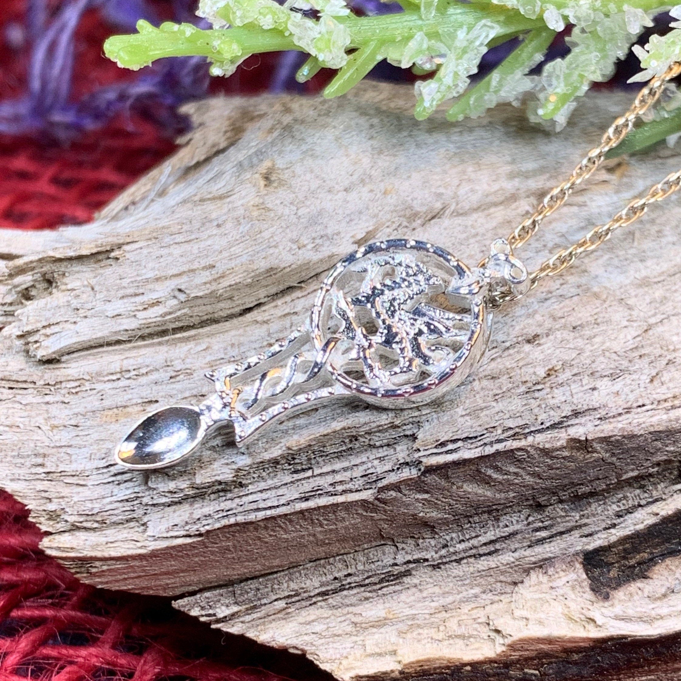Welsh Dragon Love Spoon Necklace