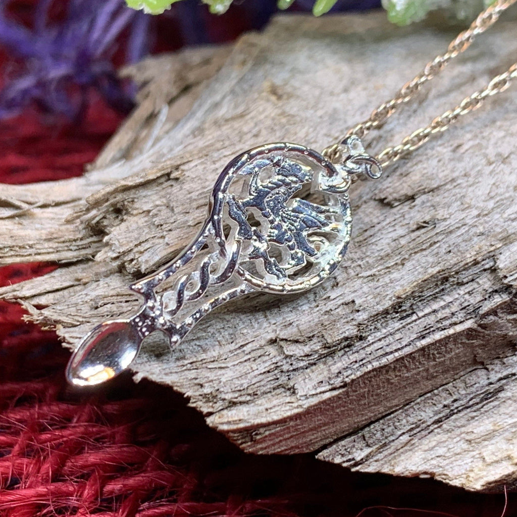Welsh Dragon Love Spoon Necklace