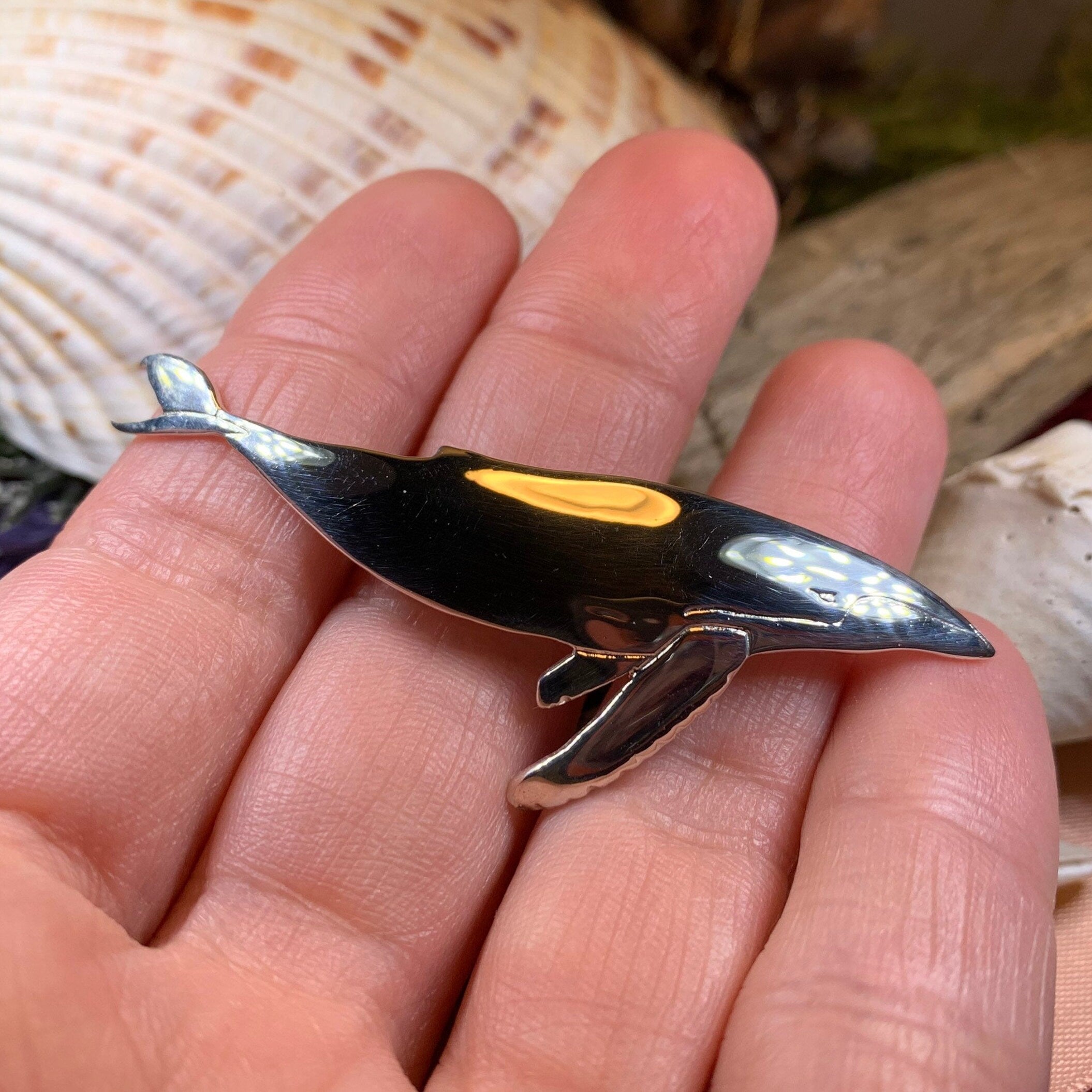 Realistic Humpback Whale Necklace