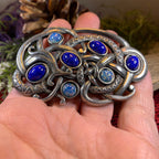 Lapis Blue Celtic Dragon Brooch
