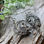 Raven's Moon Celtic Earrings