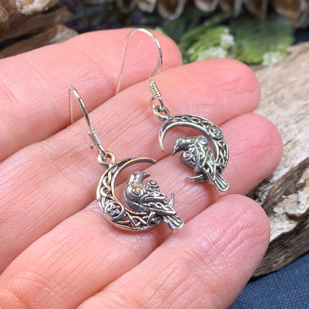 Raven's Moon Celtic Earrings