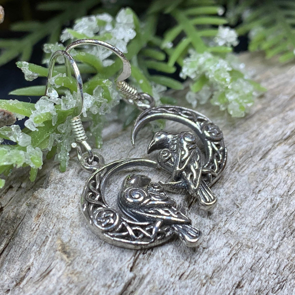 Raven's Moon Celtic Earrings