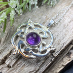 Kyrie Amethyst Celtic Knot Necklace