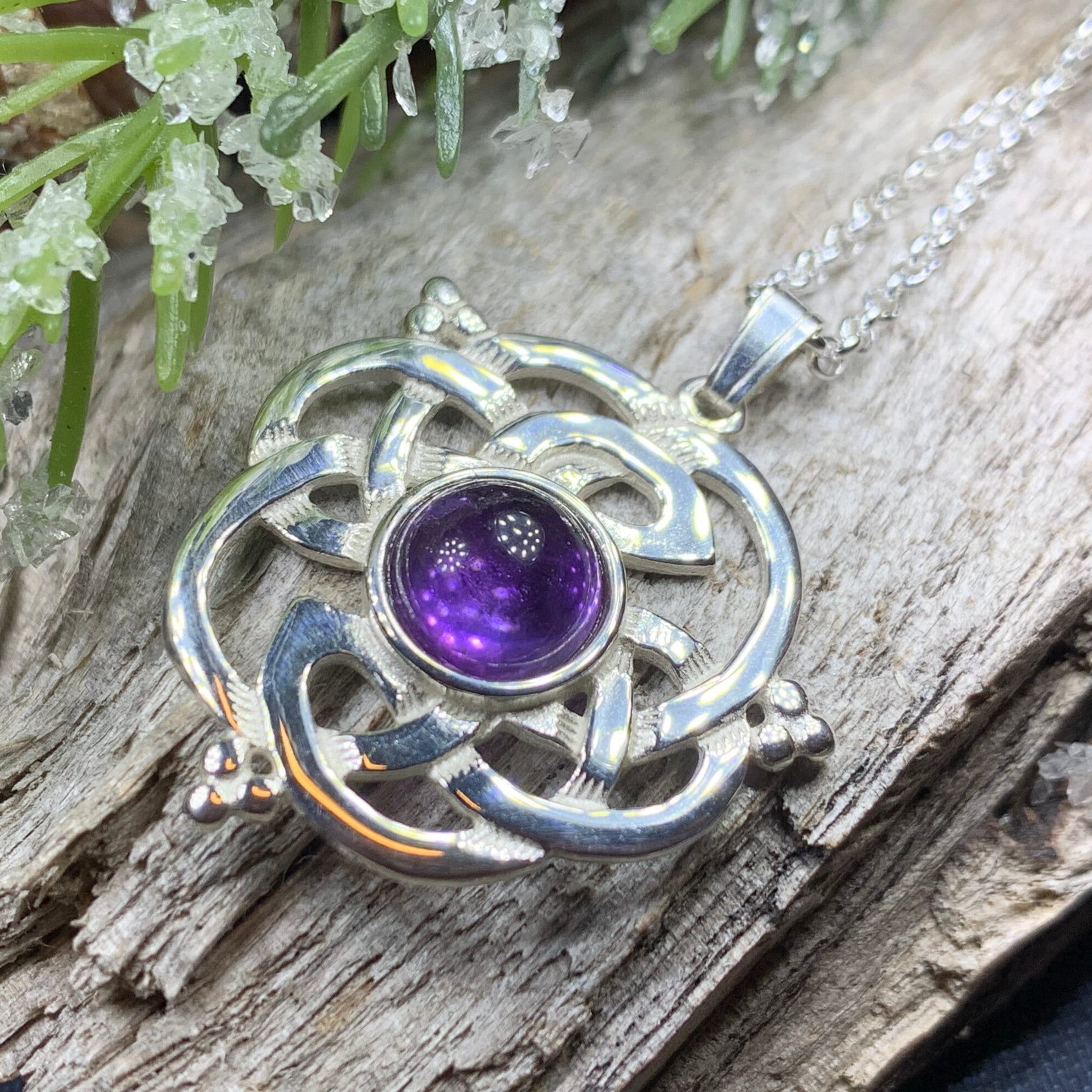 Kyrie Amethyst Celtic Knot Necklace