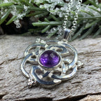Kyrie Amethyst Celtic Knot Necklace