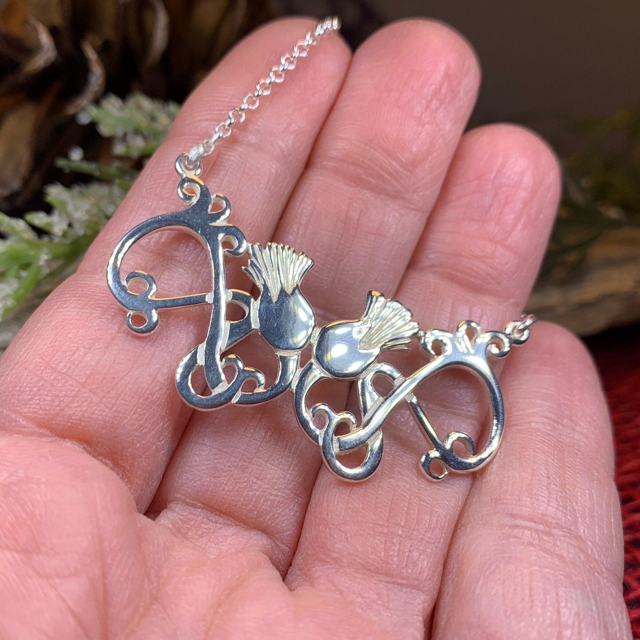 Scottish Meadow Thistle Necklace