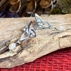 Katina Celtic Knot Pearl Earrings