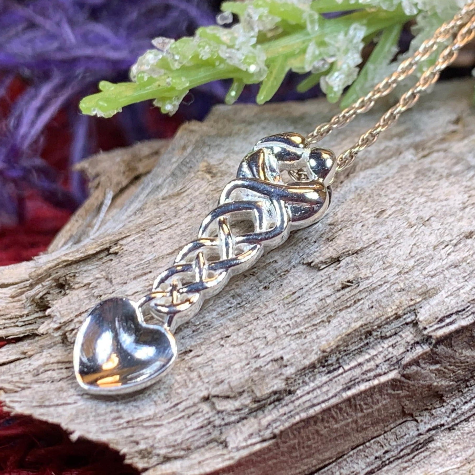 Welsh Loving Arms Love Spoon Necklace
