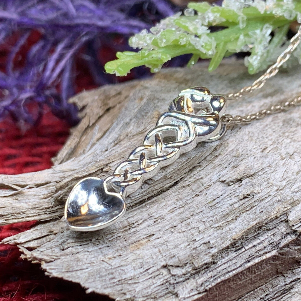 Welsh Loving Arms Love Spoon Necklace