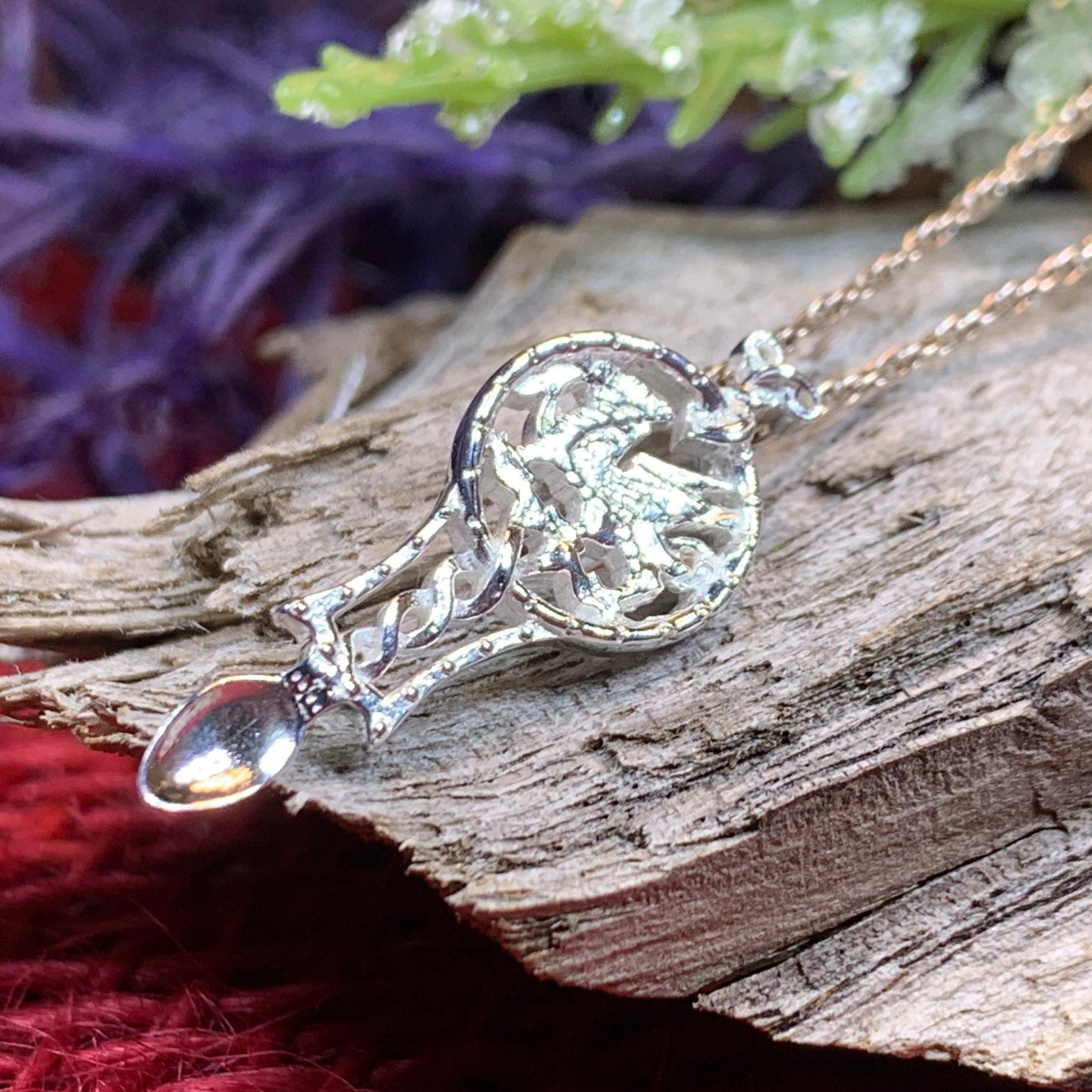 Welsh Dragon Love Spoon Necklace