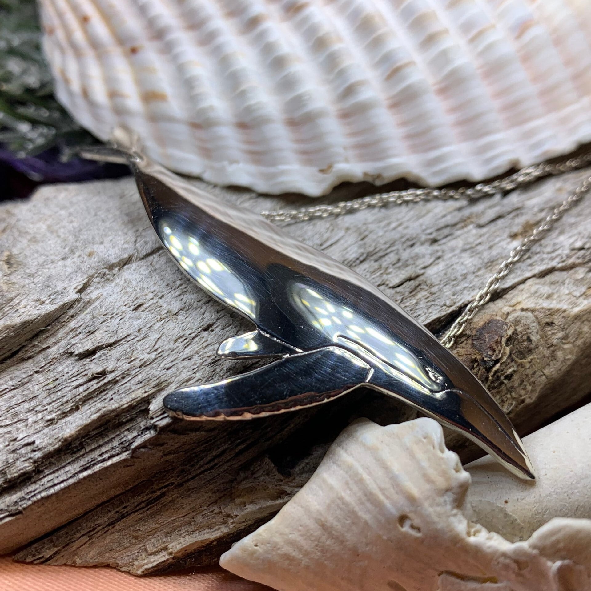 Realistic Humpback Whale Necklace