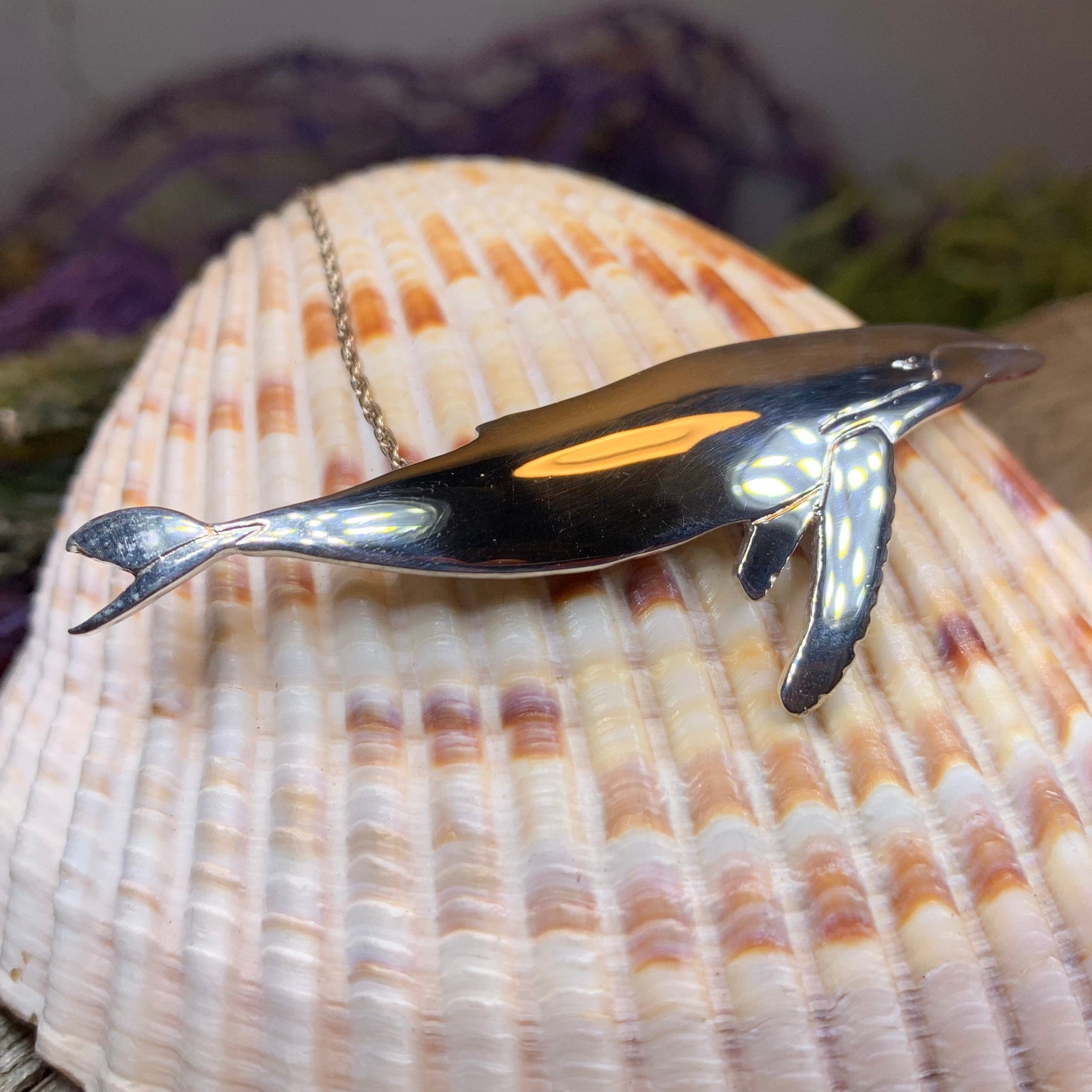 Realistic Humpback Whale Necklace