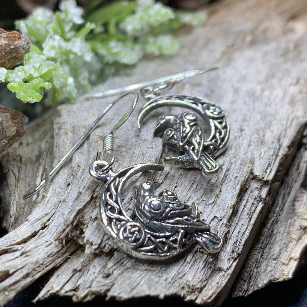 Raven's Moon Celtic Earrings