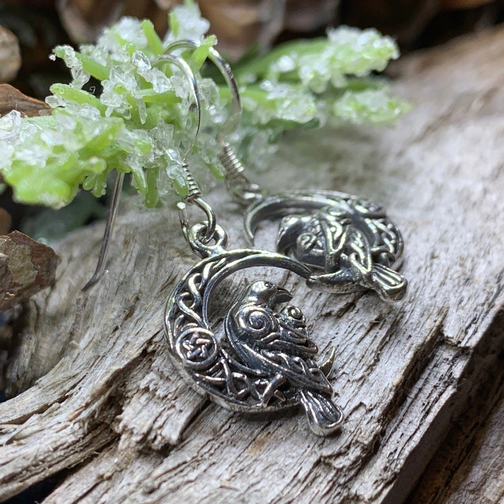 Raven's Moon Celtic Earrings