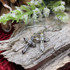 Purity Celtic Cross Earrings