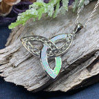 Fire Opal Celtic Knot Necklace