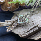 Aurora Opal Celtic Cross Necklace