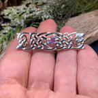 Aranel Amethyst Celtic Knot Brooch