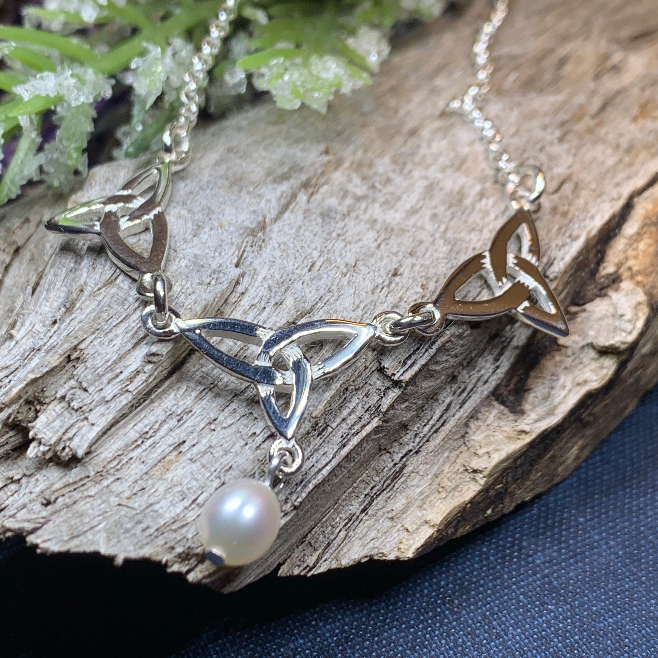 Pearl Celtic Knot Necklace