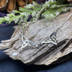 Pearl Celtic Knot Necklace