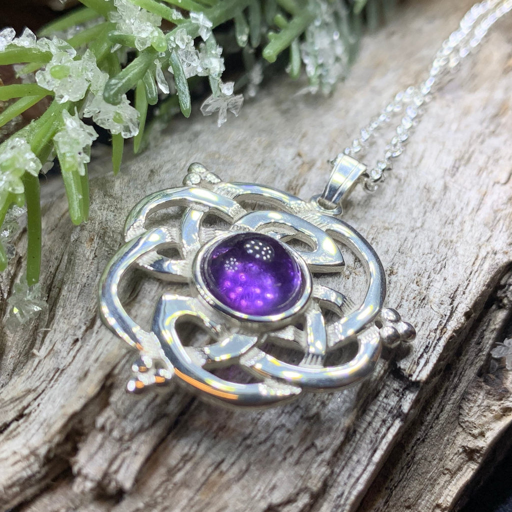 Kyrie Amethyst Celtic Knot Necklace