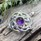 Kyrie Amethyst Celtic Knot Necklace