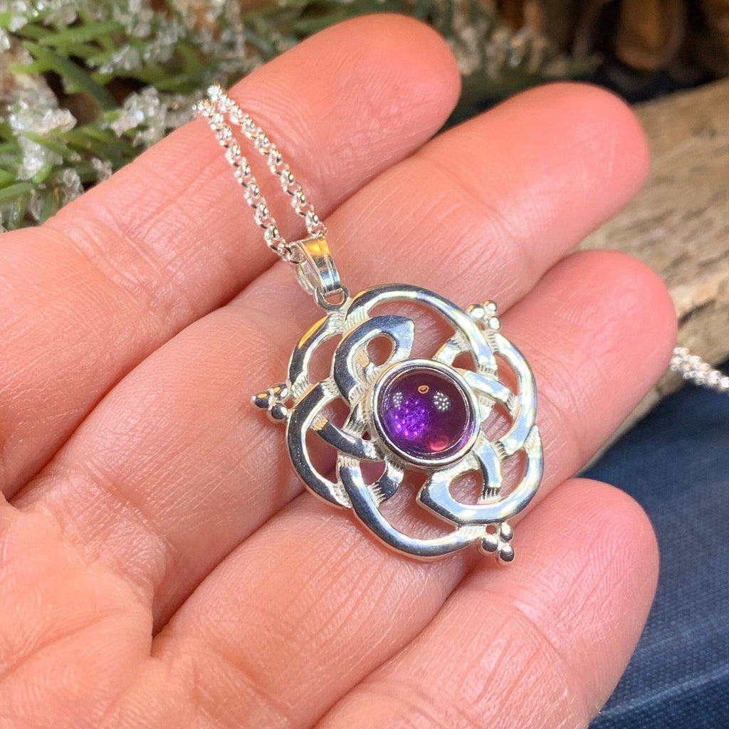Kyrie Amethyst Celtic Knot Necklace
