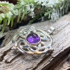 Kyrie Amethyst Celtic Knot Necklace
