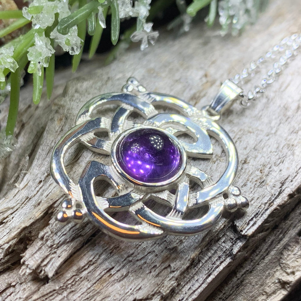 Kyrie Amethyst Celtic Knot Necklace