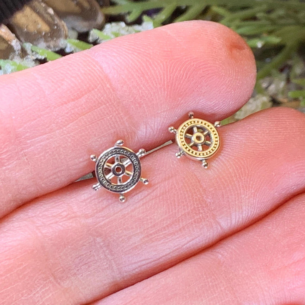 Ship's Helm Stud Earrings