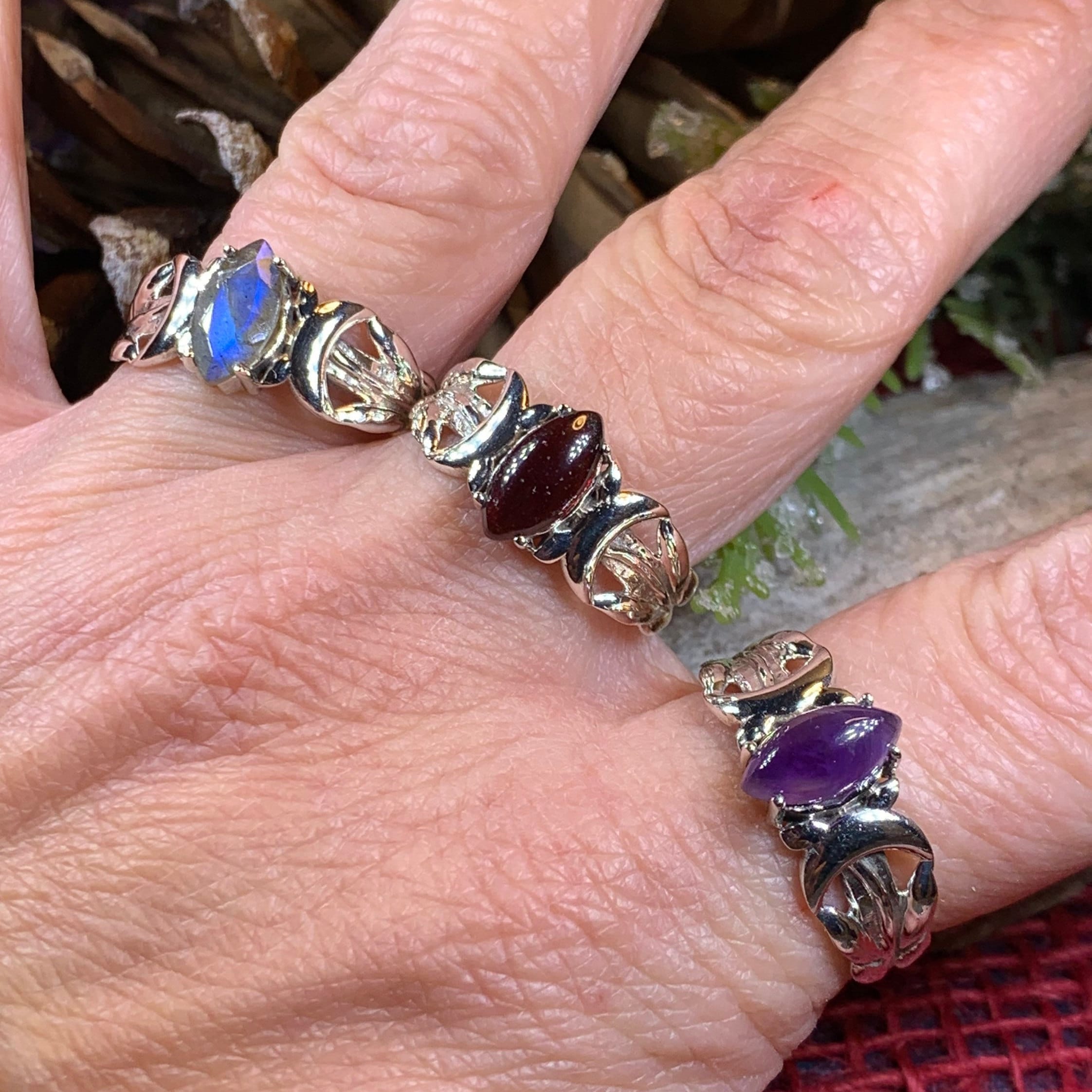 Solstice Triple Moon Ring