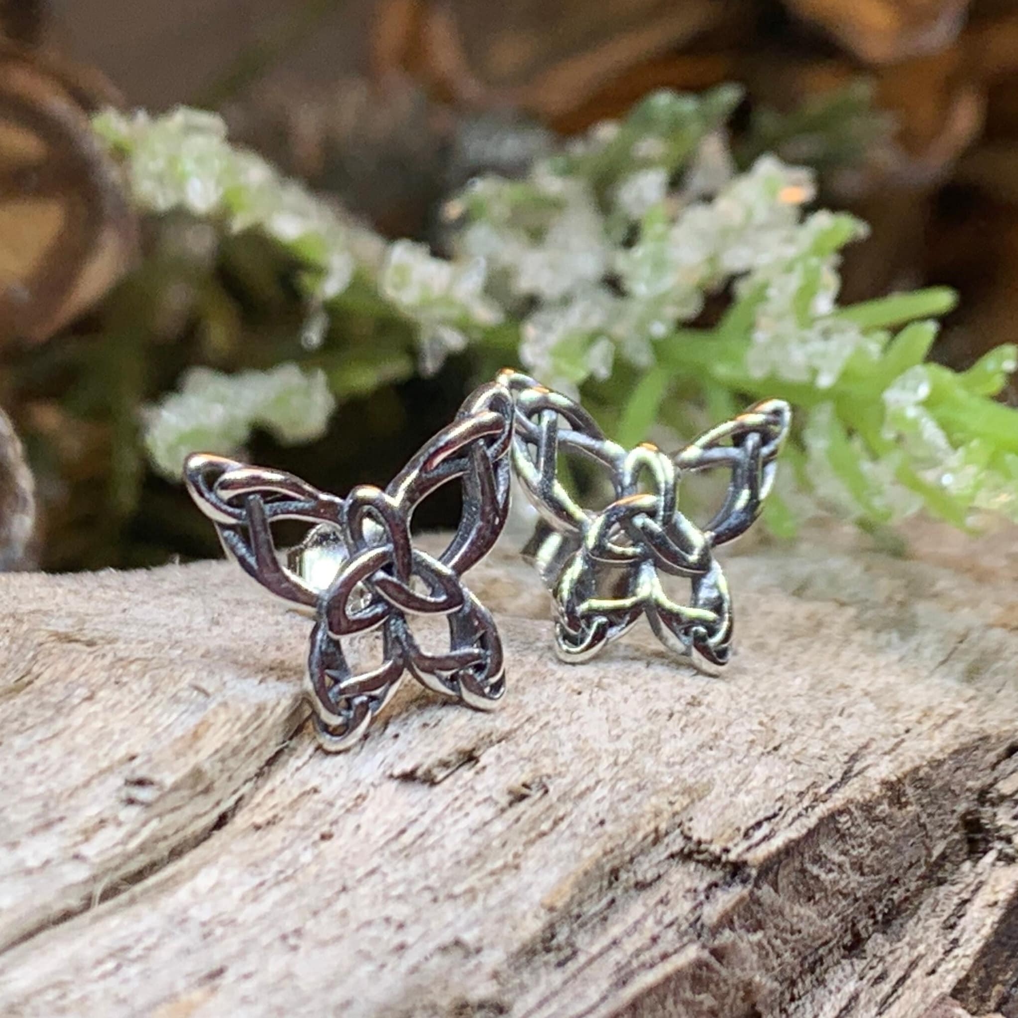 Celtic Butterfly Post Earrings