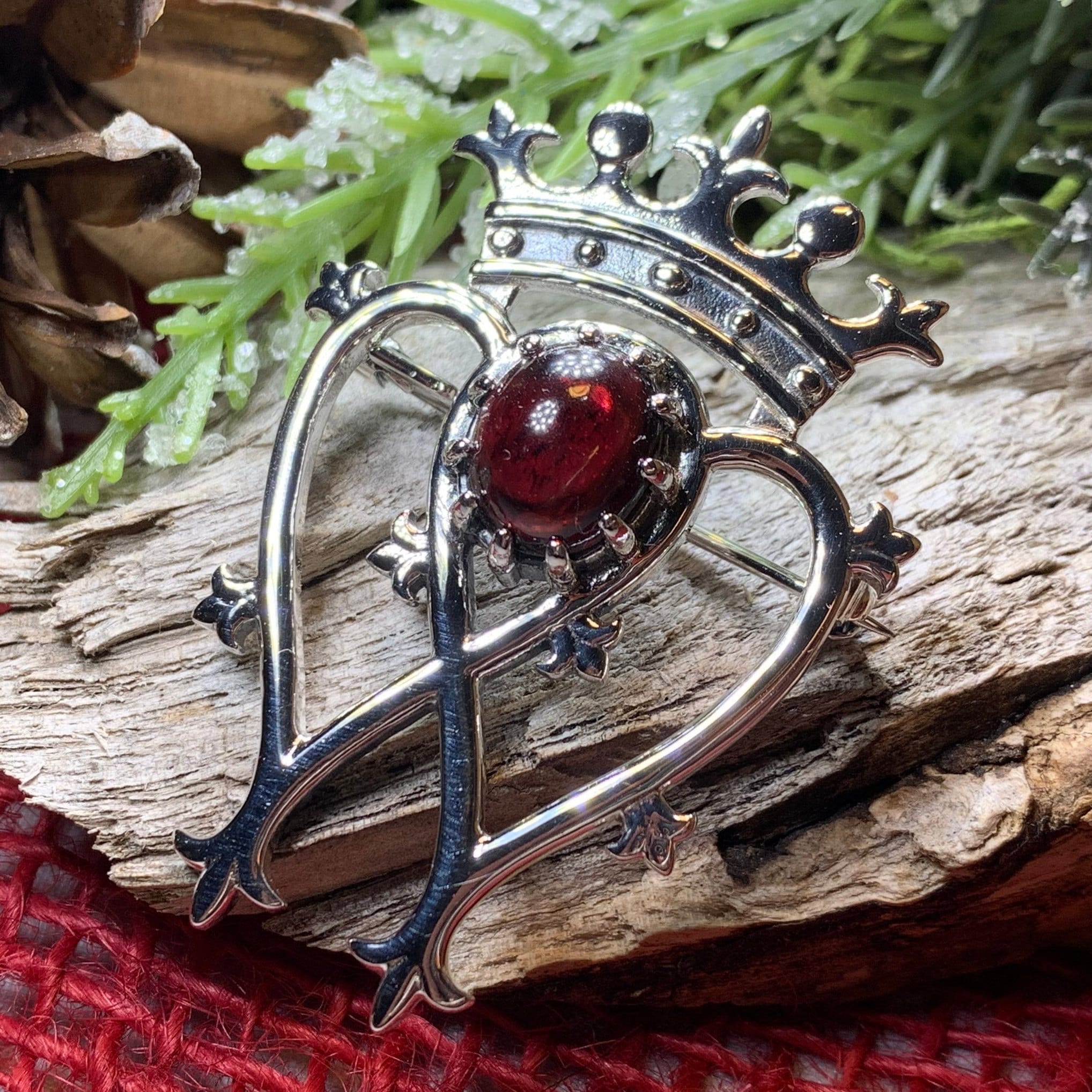 Garnet Luckenbooth Brooch