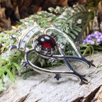 Garnet Luckenbooth Brooch