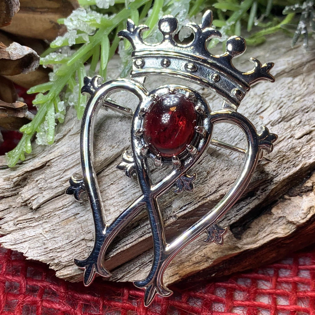Garnet Luckenbooth Brooch