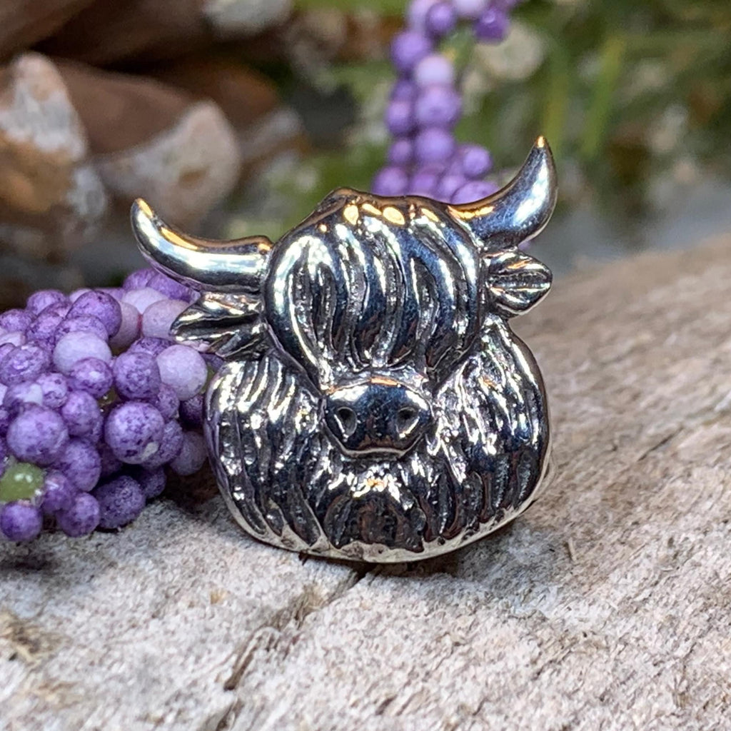 Shaggy Highland Cow Lapel Pin