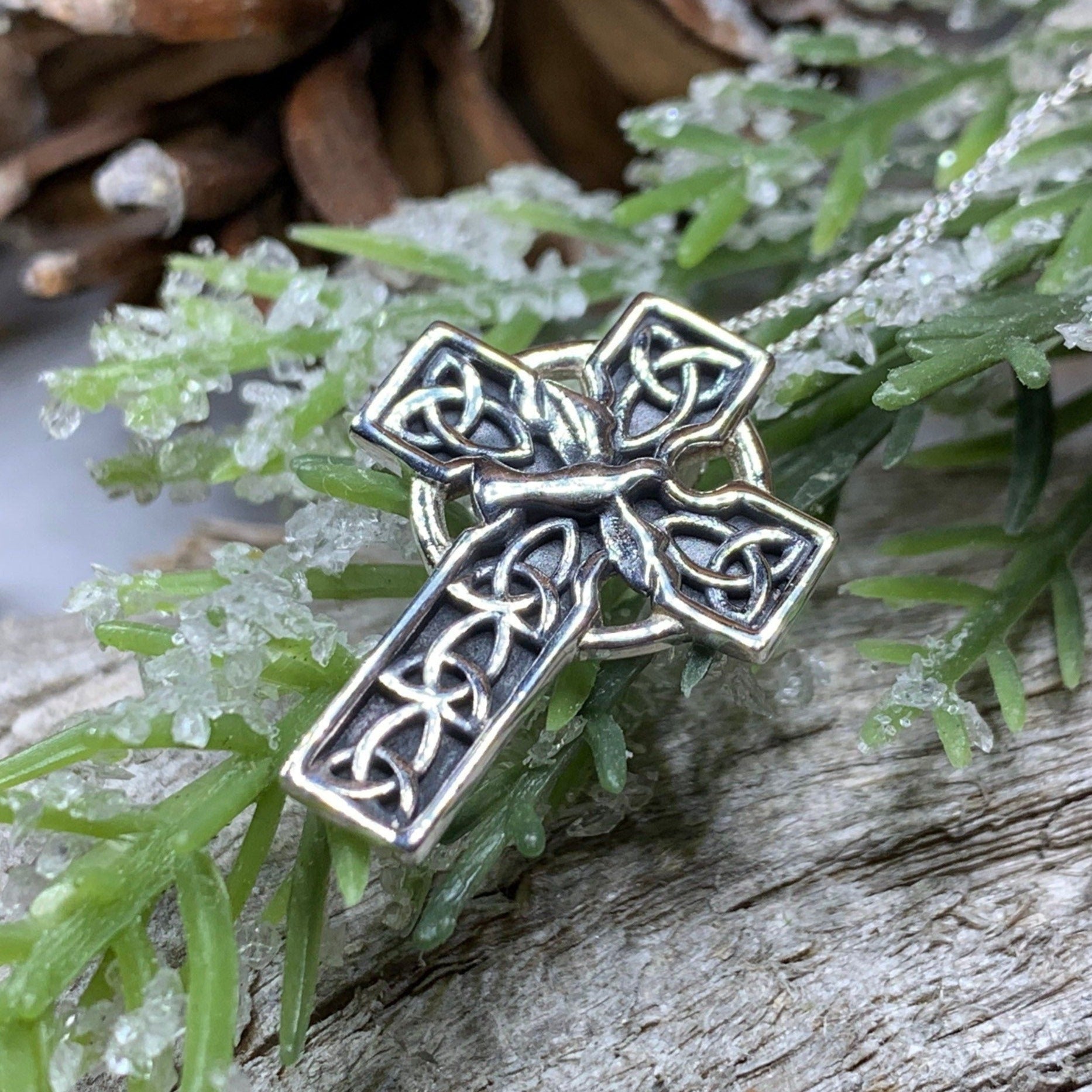 Celtic Dove Cross Necklace