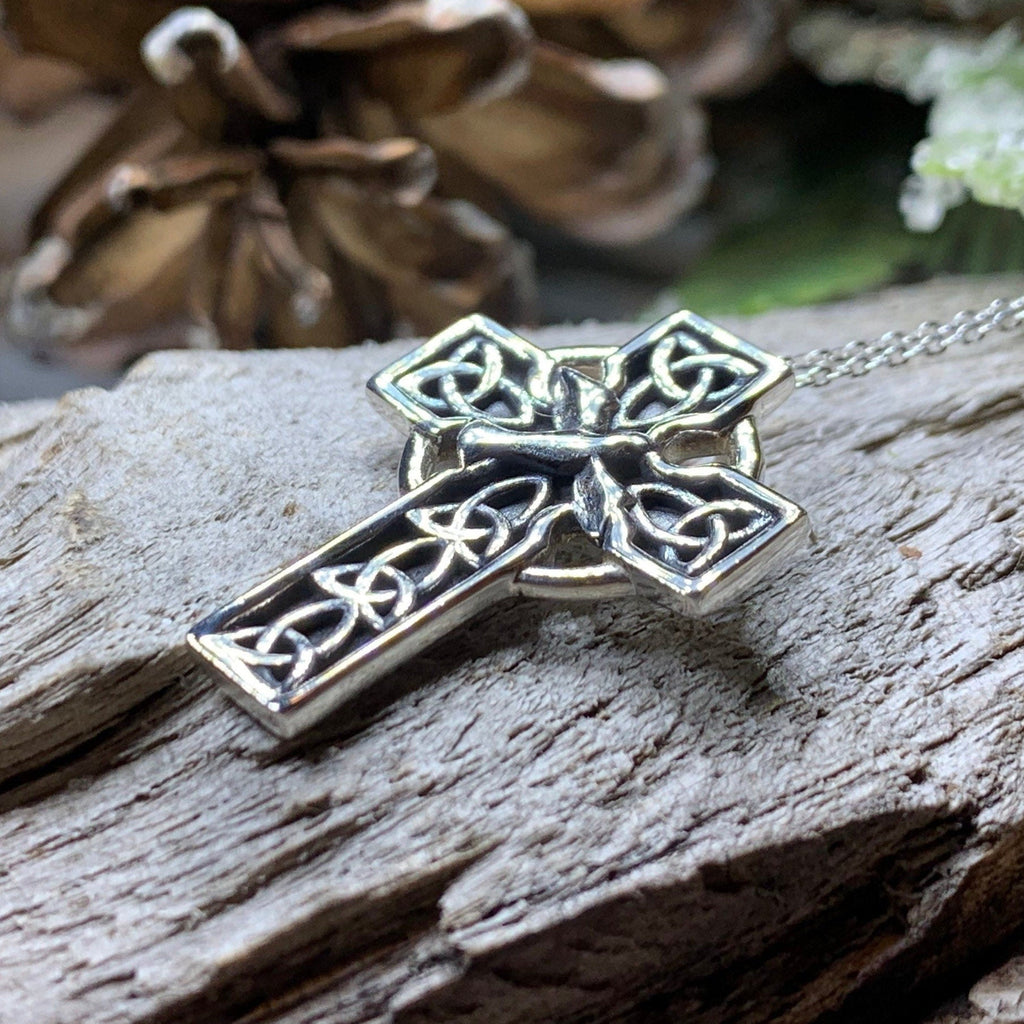 Celtic Dove Cross Necklace